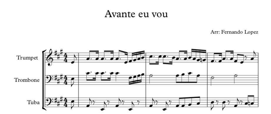 Avante eu vou - Trio de metais Improvisos