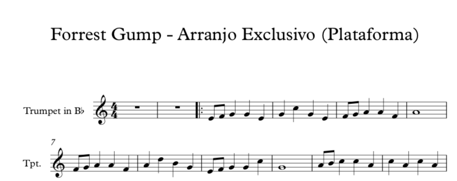 Partitura Forrest Gump ( Facilitada)