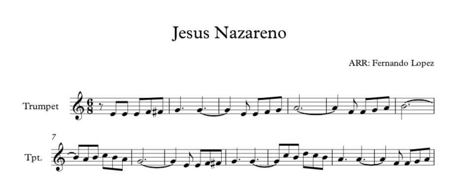 Partitura Jesus Nazareno