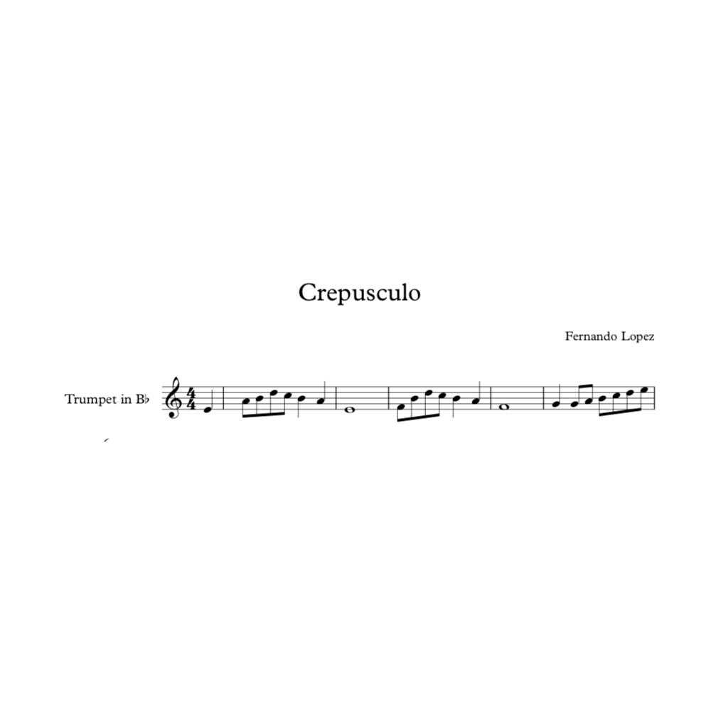 Partitura música Crepúsculo